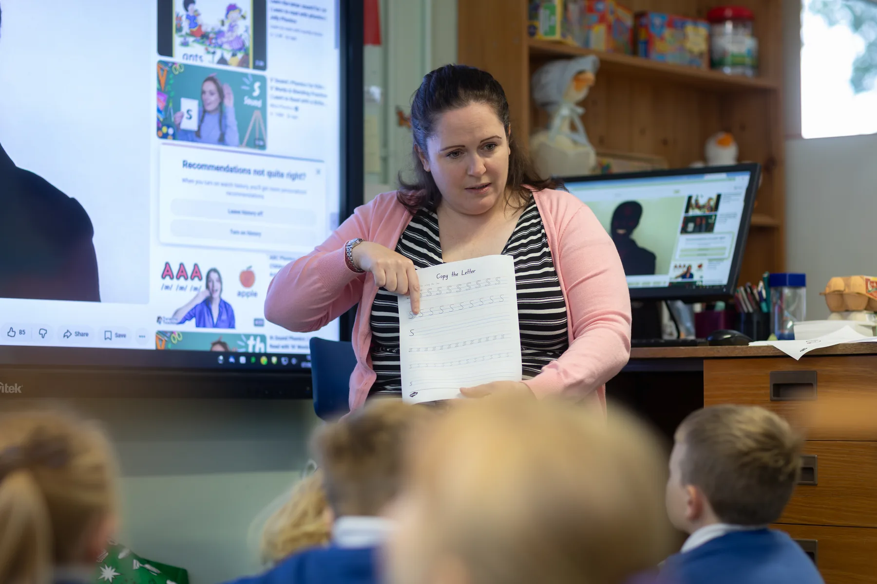 A classroom lesson at Aghadrumsee Primary School